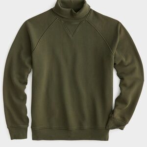 Todd Snyder Green Fleece Soft Turtleneck Sweater M